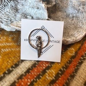 Vintage gold parrot pin